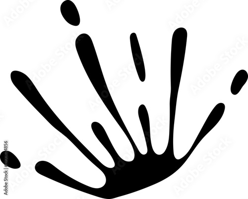 Decorative Abstract Graffiti Splash Paint Drop Grunge Shape Ornament