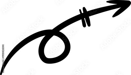 Decorative Abstract Graffiti Arrow Grunge Shape Element