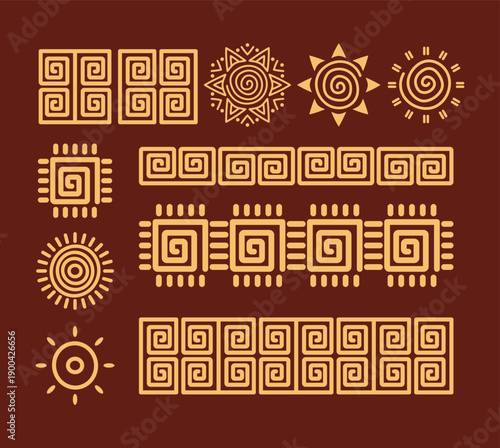 African tribal pattern decoration 