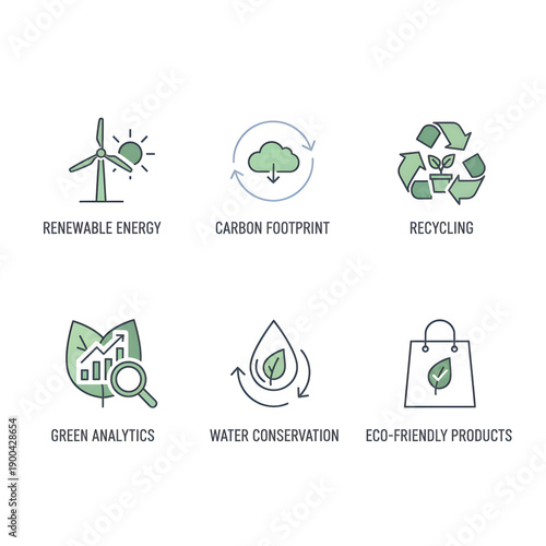 Sustainable Practices and Eco-Friendly Icons for a Greener Future