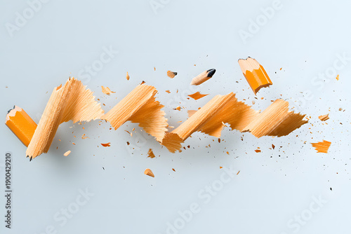 colored pencils on white background