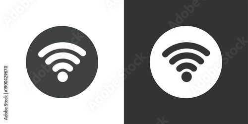 Wi-Fi Connection icon. Solid glyph series icon