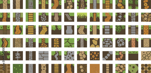 Collage of various textures and patterns displayed in a grid format showcasing diverse designs and colors from different materials and artworks