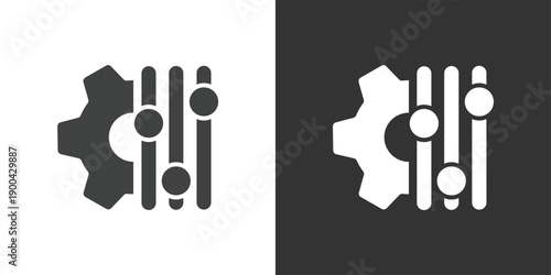 System Configuration Settings icon. Solid glyph series icon