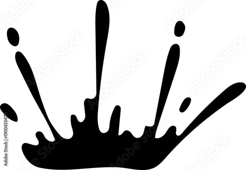 Decorative Abstract Graffiti Splash Paint Drop Grunge Shape Ornament