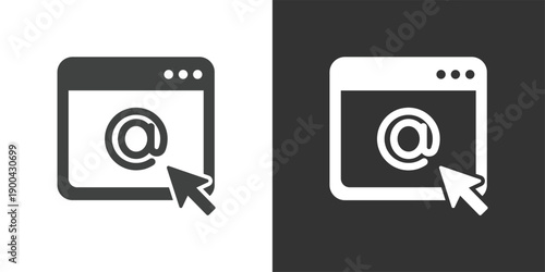 Click Email Address icon. Solid glyph series icon