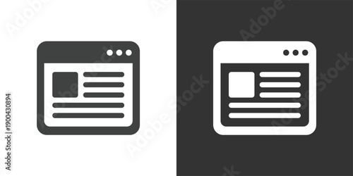 Web Article Layout icon. Solid glyph series icon