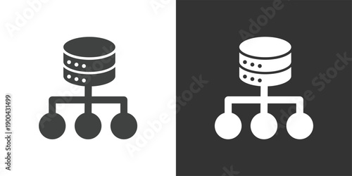 Database Structure icon. Solid glyph series icon