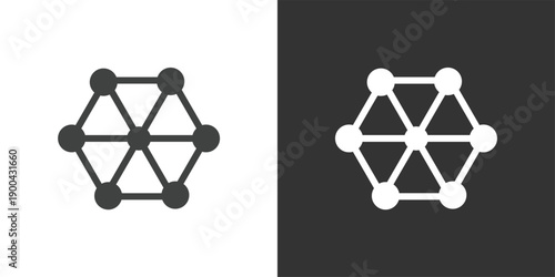 Centralized Connection Network icon. Solid glyph series icon