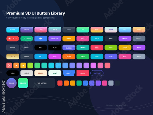 "This visual exudes a sleek, high-tech, and professional mood characterized by a vibrant yet organized aesthetic. The use of glowing 3D gradients against a dark, minimalist background creates