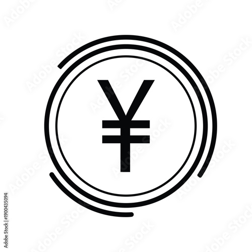 Japanese Yen Symbol Outline Modern Icon