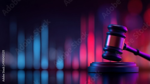 Gavel and Abstract Financial Background for Legal Matters