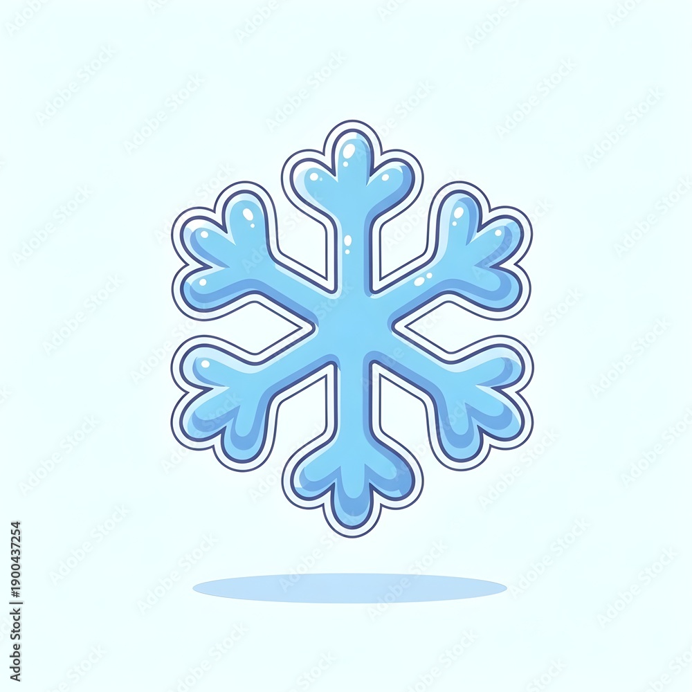 Obraz premium blue snowflake icon