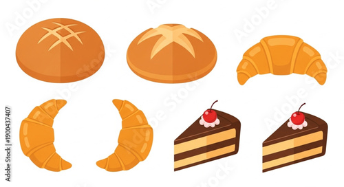 Assortment of Baked Goods and Desserts.