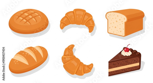 Assortment of Baked Goods and Pastries.