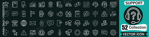 52 Customer Support and Help Icon Set