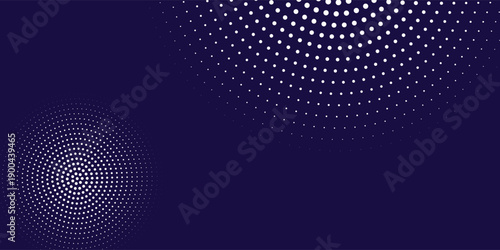 Modern abstract background. Halftone dots in circle form. Round logo. Vector dotted frame.