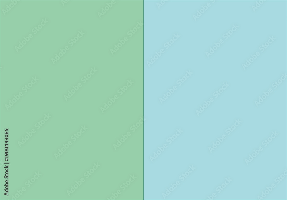 Fototapeta premium Minimalist Background Featuring a Split of Pastel Green and Soft Blue Hues, for Clean Design Concepts and Professional Presentations