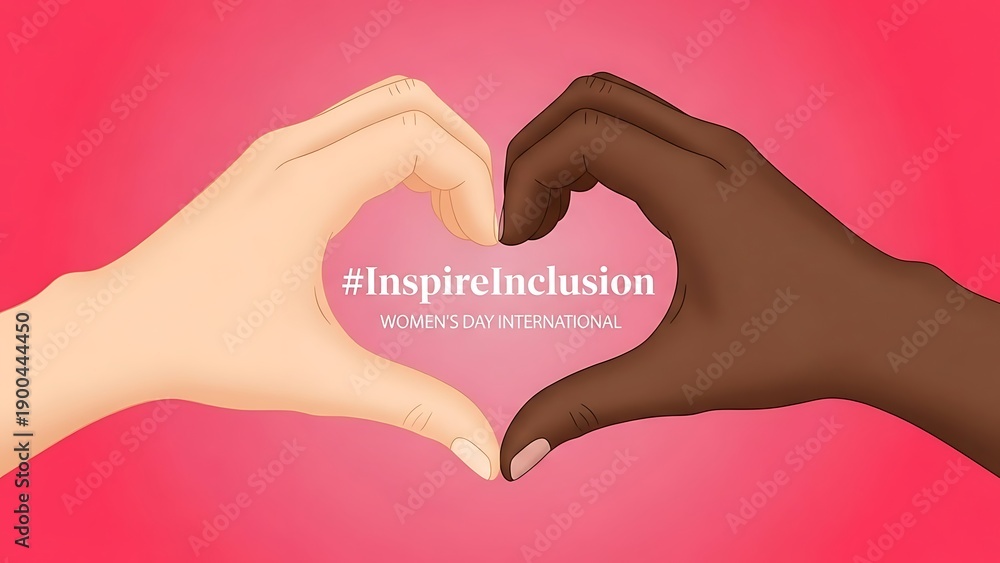 Fototapeta premium Two hands forming a heart shape symbolizing unity and inclusion