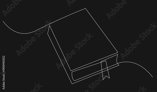 Minimalist Continuous Line Art Book with Bookmark