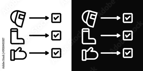 Compliance Icon White And Black Background Style