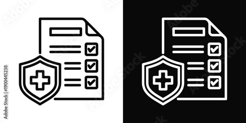 Compliance Icon White And Black Background Style