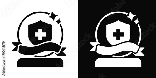 Assurance Icon White And Black Background Style