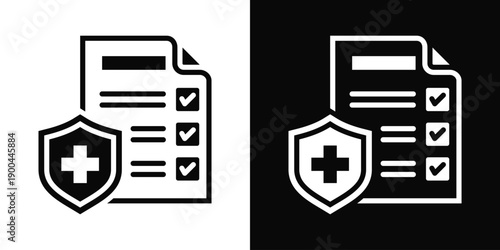 Compliance Icon White And Black Background Style