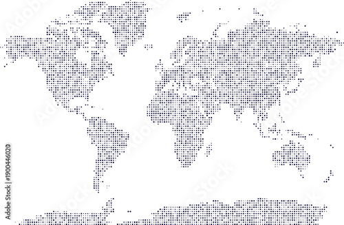 Vector dot pattern world map
