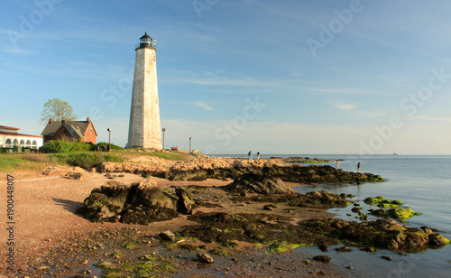 Foto Lighthouse Point Park in the afternoon in New Haven, Connecticut