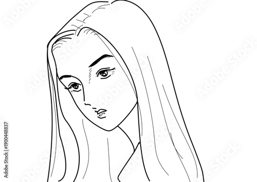 ロングヘアの女性