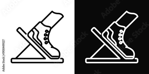 Starting block Icon White And Black Background Style