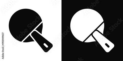 Paddle Icon White And Black Background Style