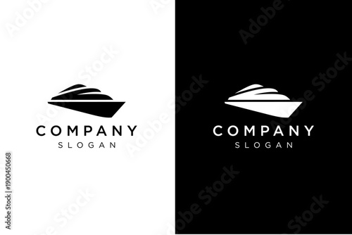 simple cruise ship logo design