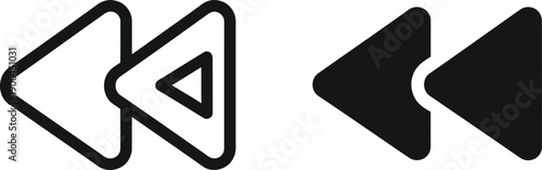 Play and pause button icons