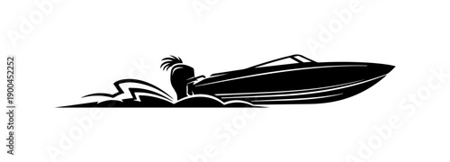 Relaxing on a Speedboat Vector Illustration