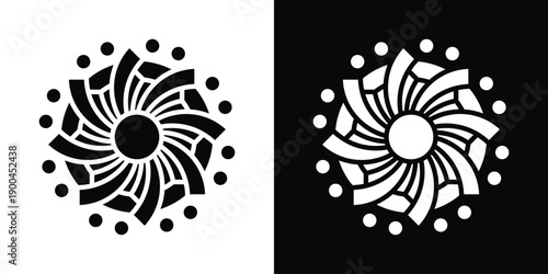 Cheerleading Icon White And Black Background Style