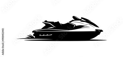 Modern Jet Ski Silhouette Vector Art