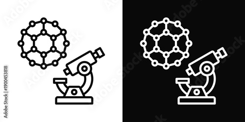Quantum Dots Icon White And Black Background Style