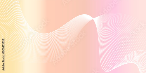 Soft pastel gradient background with flowing white wave lines, creating a modern abstract design perfect for banners, presentations, or digital artwork.