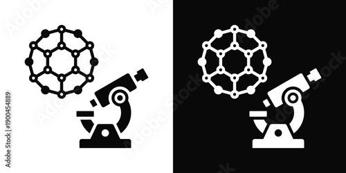 Quantum Dots Icon White And Black Background Style