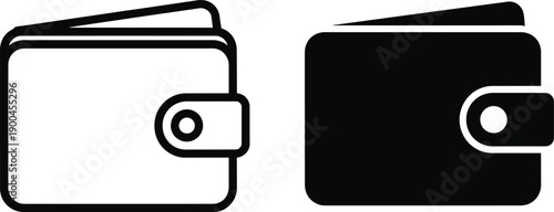 Wallet icons in black and white