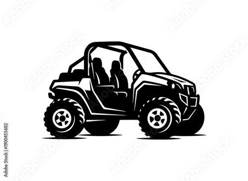 Black Vector Silhouette UTV (Utility Task Vehicle)