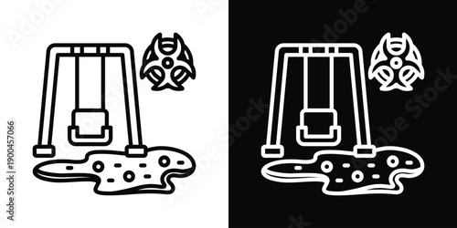 E-Waste Icon White And Black Background Style