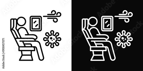 Nuclear Fallout Icon White And Black Background Style