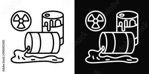 Corroded Pipes Icon White And Black Background Style