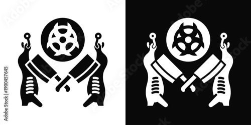 Air Pollution Icon White And Black Background Style