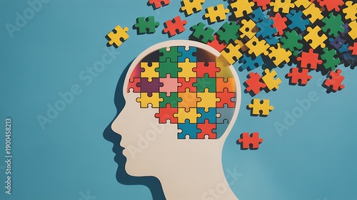 Wallpaper Mural A creative representation of mind and puzzle pieces Torontodigital.ca