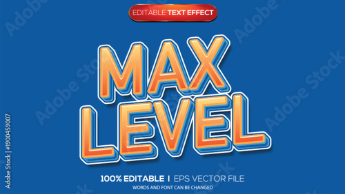 3D text effect max level theme