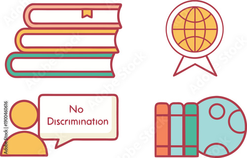 Global Awareness to Combat Islamophobia Illustration. Stop Islamophobia and Promote Tolerance Global Awareness Illustration. End Anti Muslim Hate Global Awareness Illustration. Combat Religious